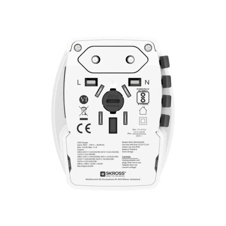 Adaptador universal SKROSS® MUV AC65PD con cable USB-C Personalizado 6124620