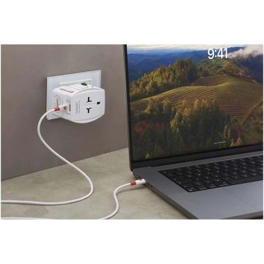 Adaptador universal SKROSS® MUV AC65PD con cable USB-C Personalizado 6124620