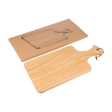 Tabla de cortar Daxton | Madera de pino reciclada | Con asa Personalizada 101513378
