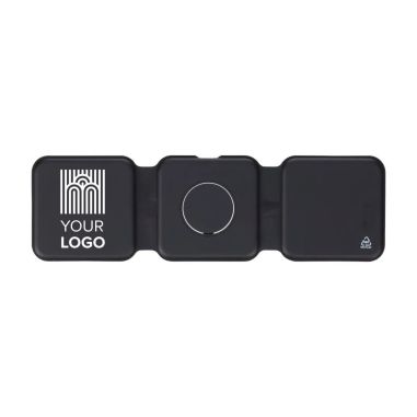 Cargador inalámbrico Trigo | Reciclado | 3-en-1 Personalizado 101514191