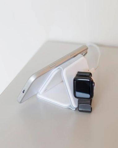Cargador inalámbrico Trigo | Reciclado | 3-en-1 Personalizado 101514191