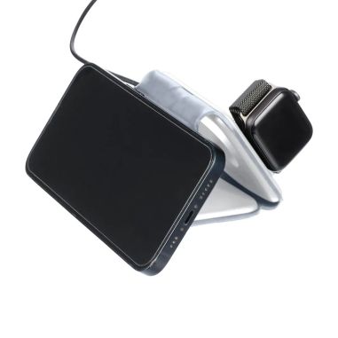 Cargador inalámbrico Trigo | Reciclado | 3-en-1 Personalizado 101514191