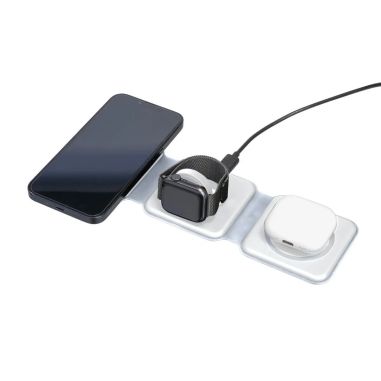 Cargador inalámbrico Trigo | Reciclado | 3-en-1 Personalizado 101514191