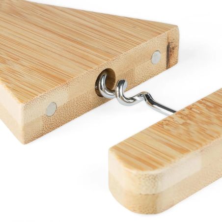Soporte para botella de vino Vincio | Bambú reciclado Personalizado 101514194