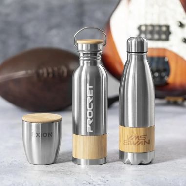 Vaso Térmico de Acero Inoxidable y Bambú | Goodie