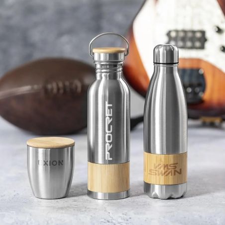 Vaso Térmico de Acero Inoxidable y Bambú | Goodie