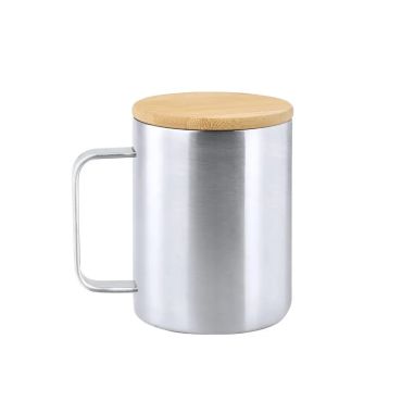 Taza Térmica de Acero Inoxidable y Bambú | Goodie