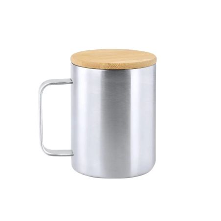 Taza Térmica de Acero Inoxidable y Bambú | Goodie
