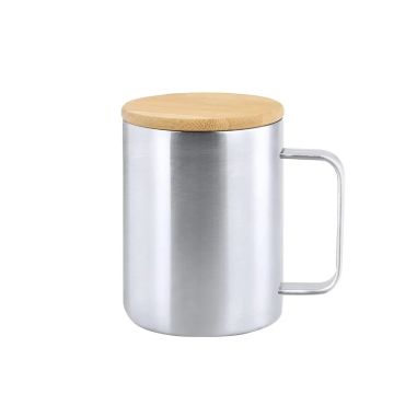 Taza Térmica de Acero Inoxidable y Bambú | Goodie