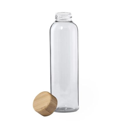 Bidón de Cristal con Tapón de Bambú 500ml | Goodie