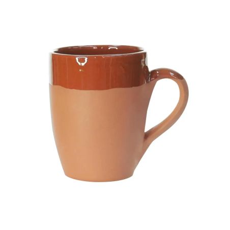 Taza de barro curvada artesanal con logo | Goodie