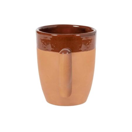 Taza de barro curvada artesanal con logo | Goodie