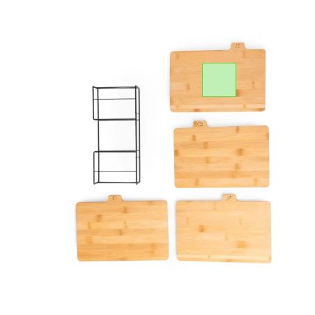 Set de 4 Tablas de Bambú Talladas por Tipo de Alimento | Goodie
