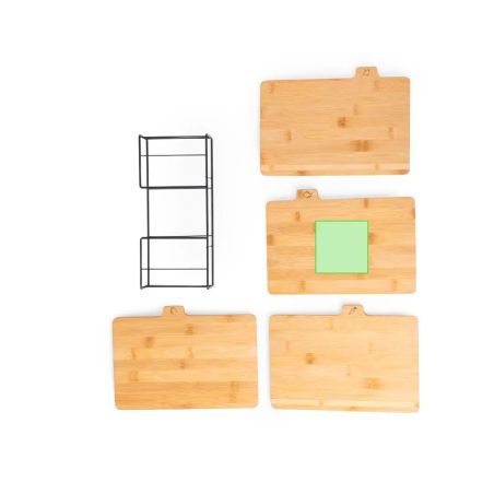 Set de 4 Tablas de Bambú Talladas por Tipo de Alimento | Goodie