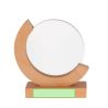 Placa Trofeo Circular de Cristal y Madera Personalizada - Imagen 7