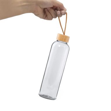 Bidón de Cristal y Bambú de 500ml Personalizado | Goodie