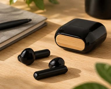 Auriculares Inalámbricos de ABS con Bambú Personalizados | Goodie