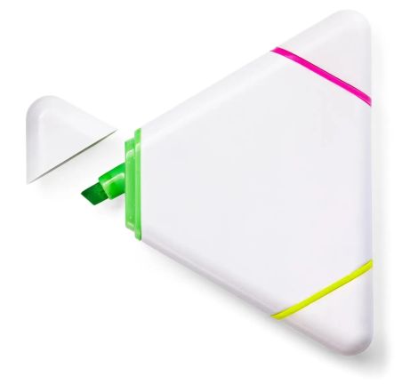 Marcador Fluorescente Triangular 3 en 1 | Goodie