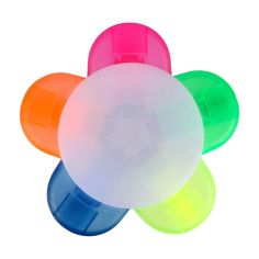 Marcador Fluorescente con Forma de Flor Multicolor | Goodie