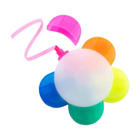 Marcador Fluorescente con Forma de Flor Multicolor | Goodie