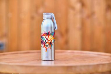 Botella de Acero Inoxidable Reciclado con Correa Personalizada | Goodie