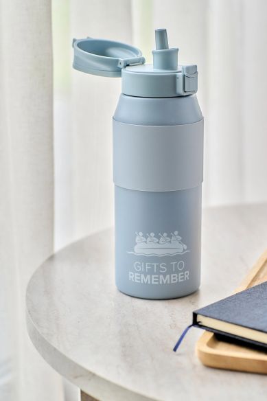 Bidón Termo de Acero Inoxidable con Pajita Personalizado | Goodie