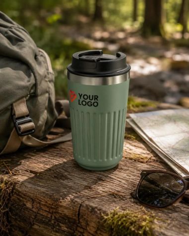 Vaso termo de acero inox. reciclado Chiara 400 ml Personalizado