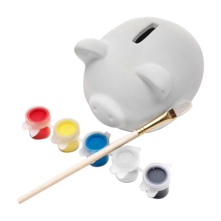 Hucha de yeso para pintar con pincel personalizada | Goodie