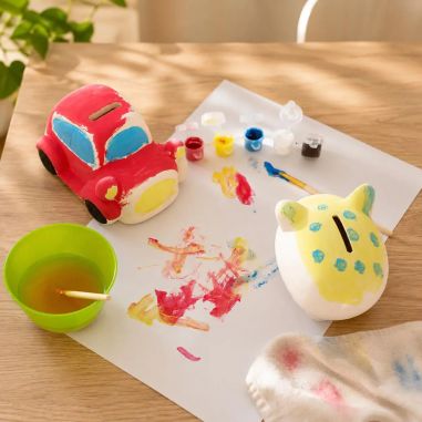 Hucha de yeso para pintar con pincel personalizada | Goodie
