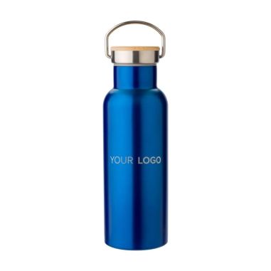 Botella Termo de Acero Inoxidable con Bambú Personalizada | Goodie