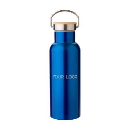 Botella Termo de Acero Inoxidable con Bambú Personalizada | Goodie
