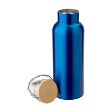 Botella Termo de Acero Inoxidable con Bambú Personalizada | Goodie