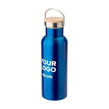 Botella Termo de Acero Inoxidable con Bambú Personalizada | Goodie