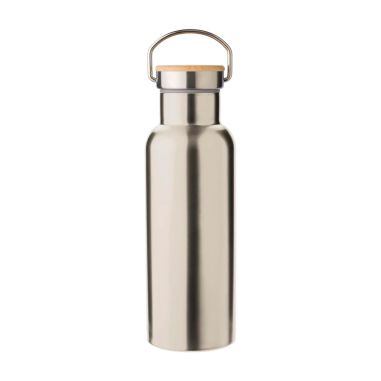 Botella Termo de Acero Inoxidable con Bambú Personalizada | Goodie