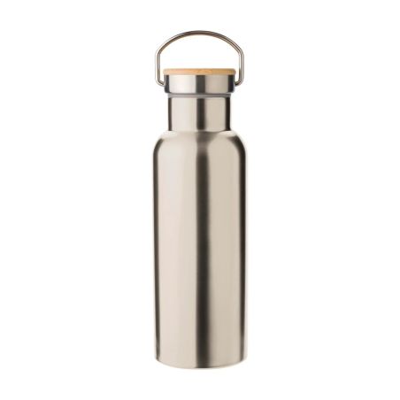 Botella Termo de Acero Inoxidable con Bambú Personalizada | Goodie