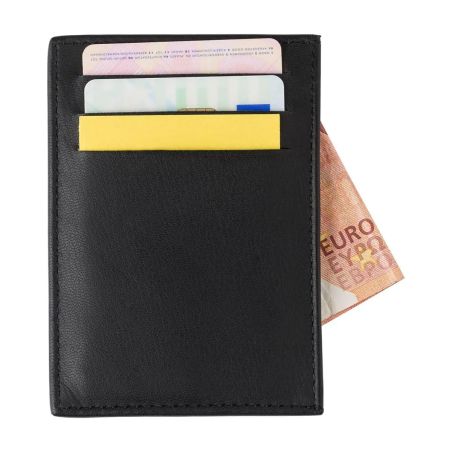 Tarjetero RFID de Piel con Bolsillos Dobles Personalizado | Goodie