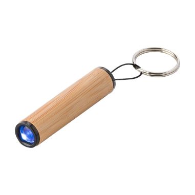 Mini Linterna de Bambú con Llavero Personalizada | Goodie