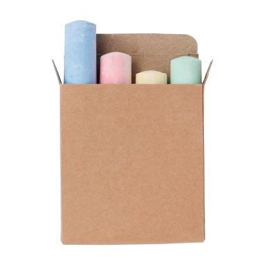 Caja con 4 tizas grandes personalizada | Goodie