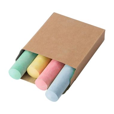 Caja con 4 tizas grandes personalizada | Goodie