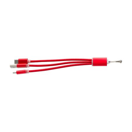 Set cables carga aluminio USB-C y llavero | Goodie