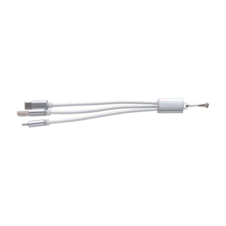 Set cables carga aluminio USB-C y llavero | Goodie