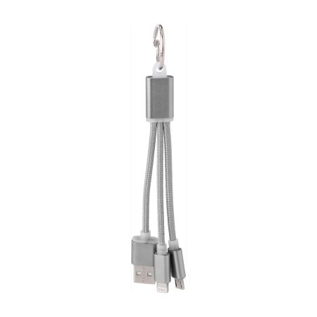 Set cables carga aluminio USB-C y llavero | Goodie