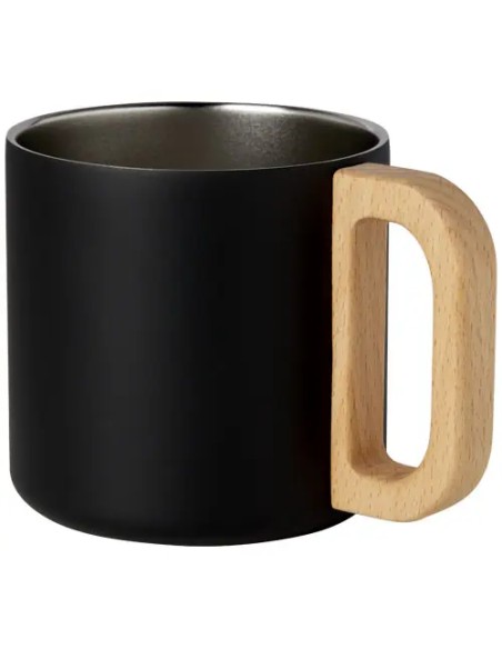 Taza Bjorn 360 ml acero reciclado RCS asa de haya | Goodie