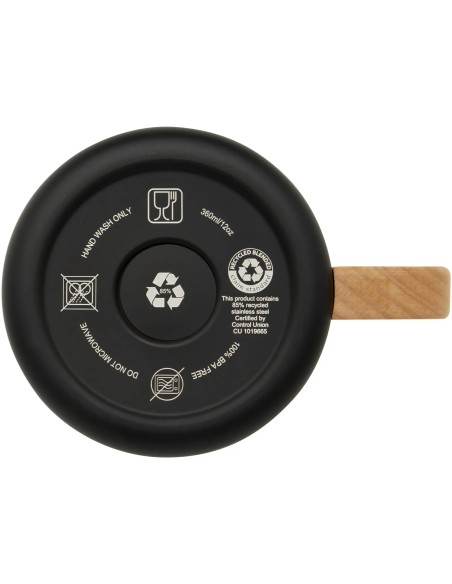 Taza Bjorn 360 ml acero reciclado RCS asa de haya | Goodie