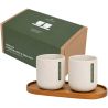 Juego de Originalhome compuesto por una bandeja ovalada de madera y una taza de cerámica de 150 ml Personalizada 6126437 - Imagen 1