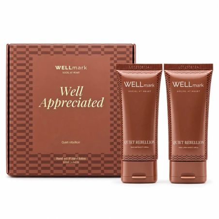 Set de regalo de Wellmark Quite Rebellion con jabón y loción de manos de 70 ml Personalizada 6124644
