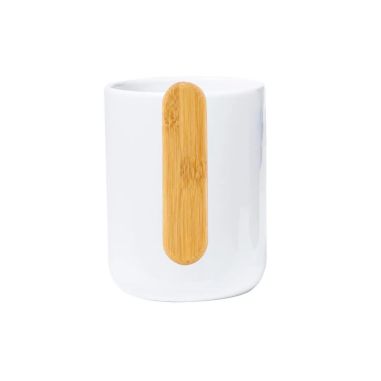 Taza de Cerámica de 480ml con Asa de Bambú | Goodie