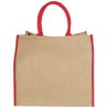 Bolsa Tote de yute con bordes contrastados Personalizada - Imagen 34