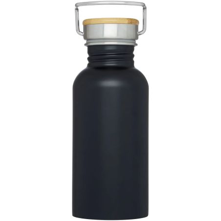 Botella acero inoxidable 550 ml tapa bambú con logo | Goodie