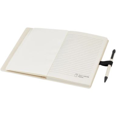 Set Libreta Bolígrafo Cartón Leche Personalizado | Goodie